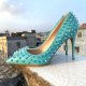 Early Spring Rivet High Heels Women's Stiletto Heel 10CM Pumps Tangerine Shoes